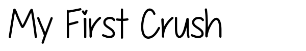 My First Crush font preview